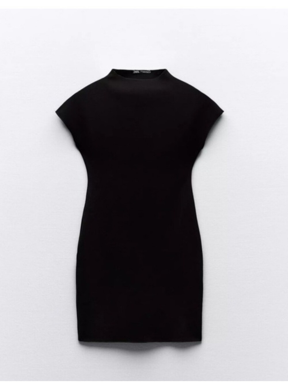 Zara Black Short Stretch Knit Mini Dress